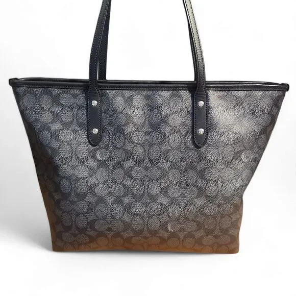 Coach City Zip Tote Signature printed leather. - Picture 5 of 13